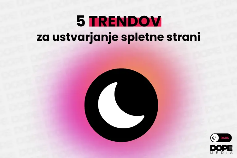 5 trendov za ustvarjanje spletne strani v letu 2024 - DOPE Media Digitalna Agencija in izdelava Spletnih Strani in Spletnih Trgovin