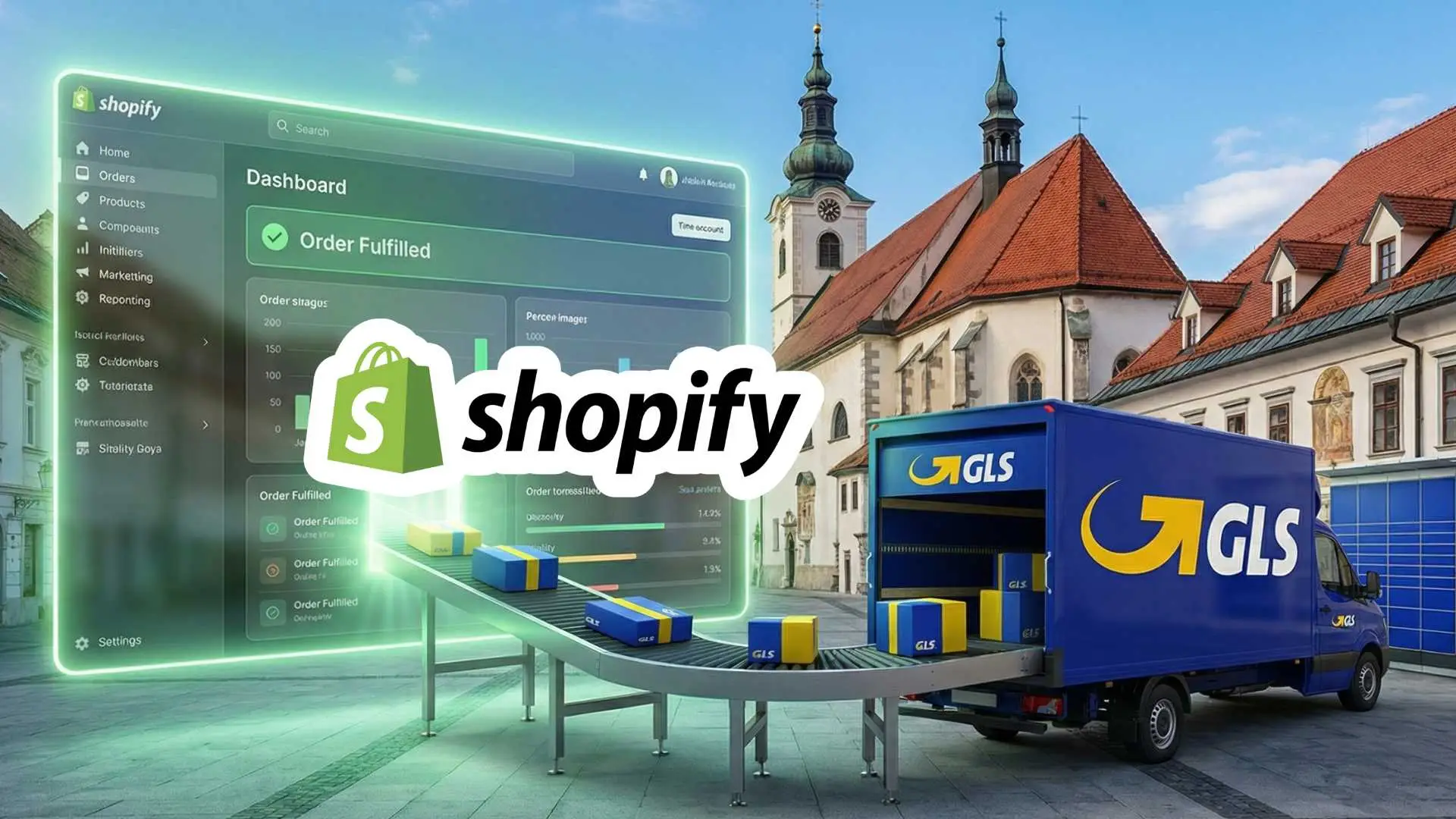 Shopify GLS Slovenija, GLS sledenje, GLS paketomat Shopify, integracija GLS, pošiljanje paketov.